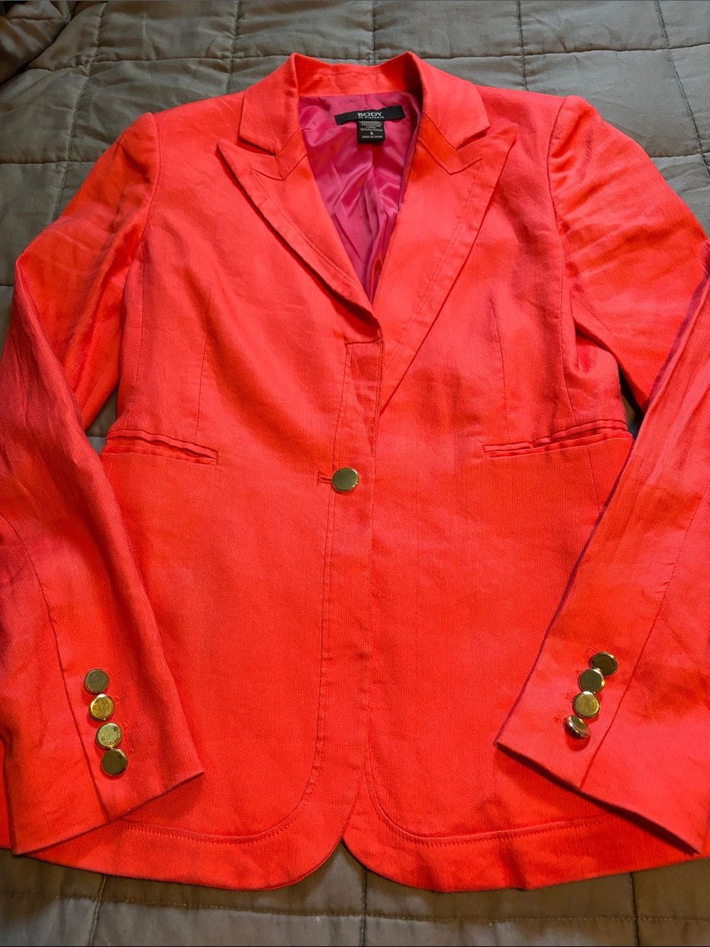 Victoria's Secret Bright Coral Single-Button Blazer